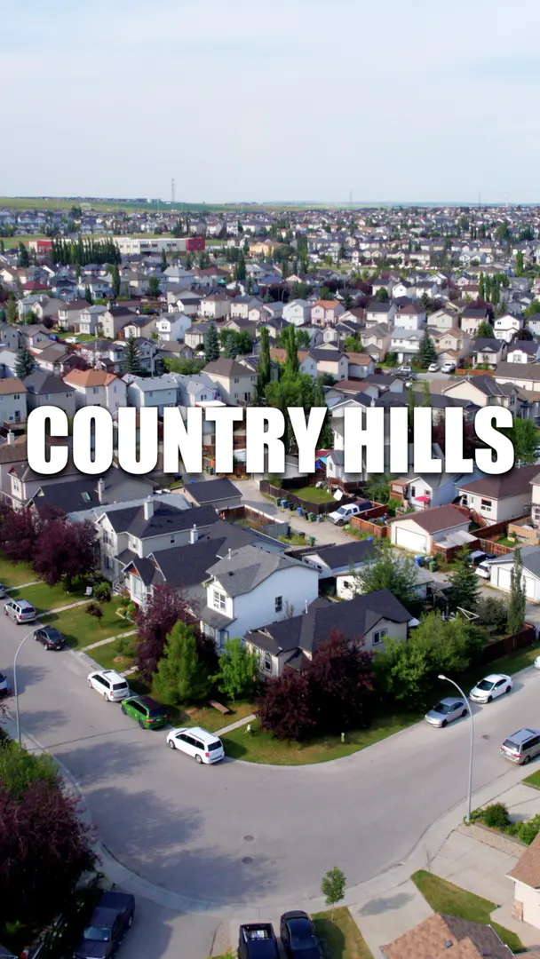 A residential street in Country Hills